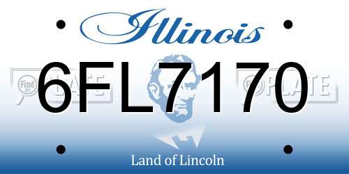 6FL7170 Illinois License Plate