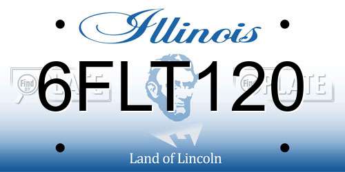 6FLT120 Illinois License Plate