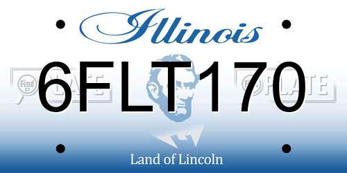 6FLT170 Illinois License Plate