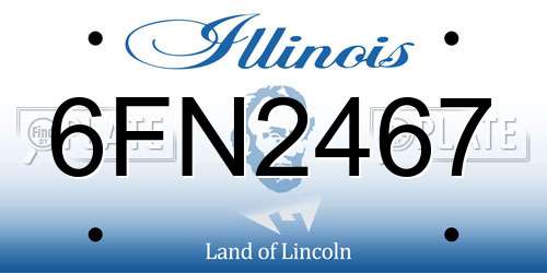 6FN2467 Illinois License Plate