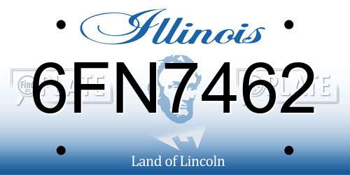 6FN7462 Illinois License Plate