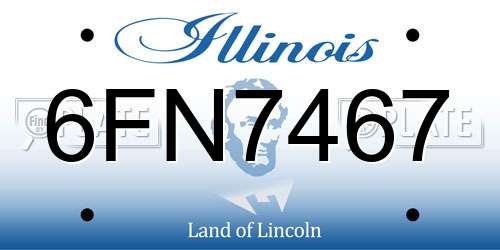 6FN7467 Illinois License Plate