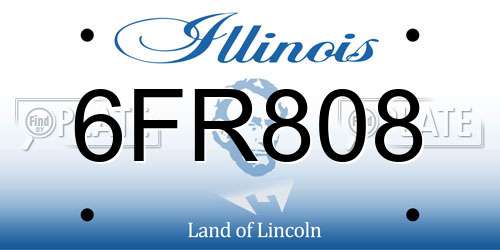 6FR808 Illinois License Plate