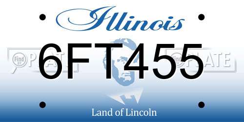 6FT455 Illinois License Plate