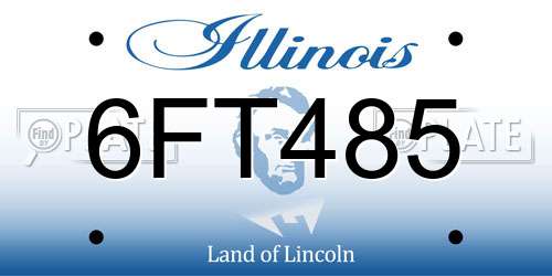6FT485 Illinois License Plate
