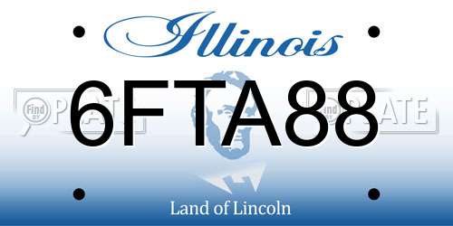 6FTA88 Illinois License Plate