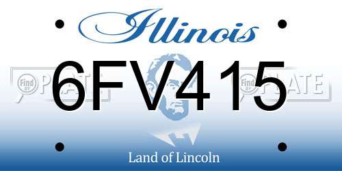 6FV415 Illinois License Plate