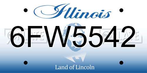 6FW5542 Illinois License Plate