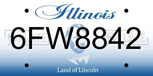 6FW8842 Illinois License Plate