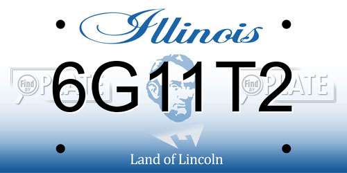 6G11T2 Illinois License Plate