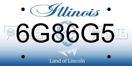 6G86G5 Illinois License Plate