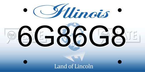 6G86G8 Illinois License Plate