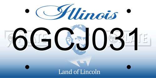 6GCJ031 Illinois License Plate