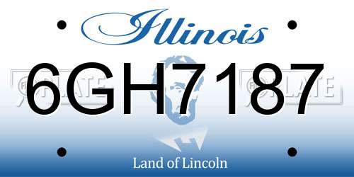 6GH7187 Illinois License Plate
