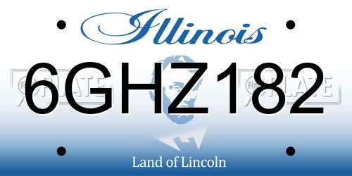 6GHZ182 Illinois License Plate