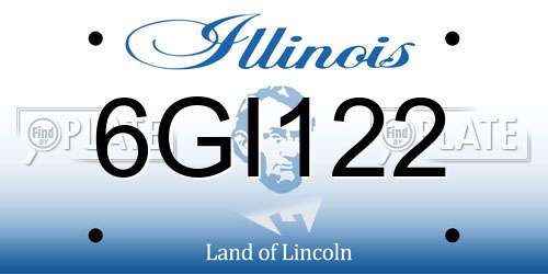 6GI122 Illinois License Plate