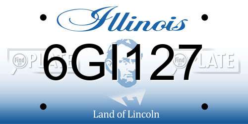 6GI127 Illinois License Plate