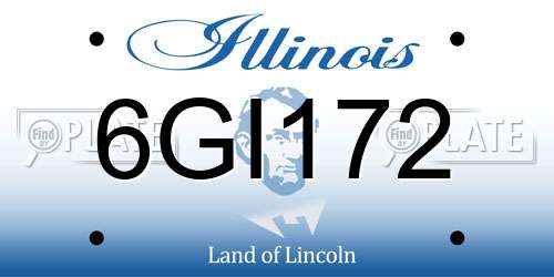 6GI172 Illinois License Plate