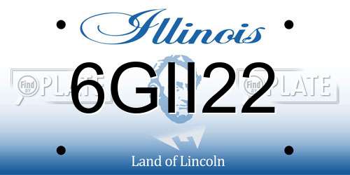 6GII22 Illinois License Plate