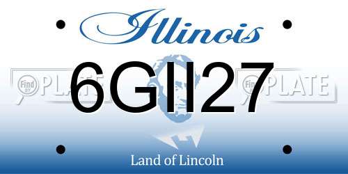 6GII27 Illinois License Plate