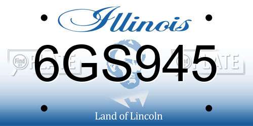 6GS945 Illinois License Plate