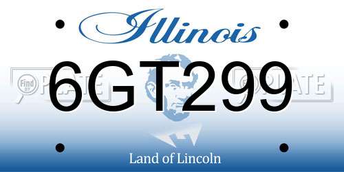 6GT299 Illinois License Plate