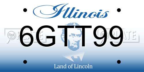 6GTT99 Illinois License Plate