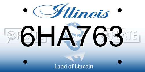 6HA763 Illinois License Plate