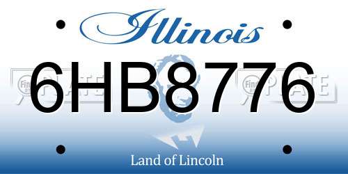 6HB8776 Illinois License Plate