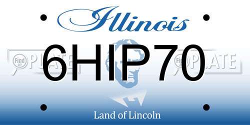 6HIP70 Illinois License Plate