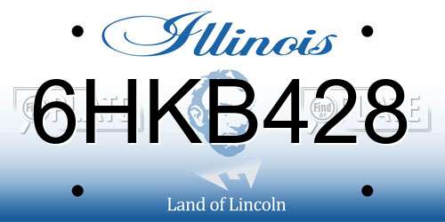 6HKB428 Illinois License Plate