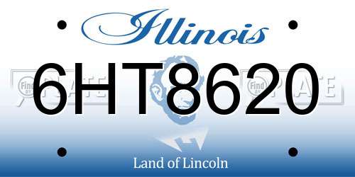 6HT8620 Illinois License Plate