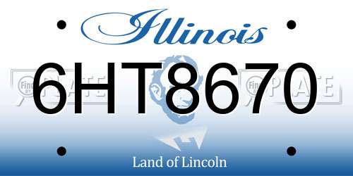 6HT8670 Illinois License Plate