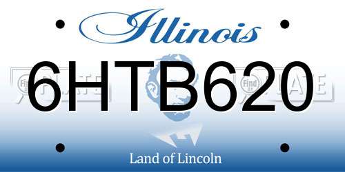 6HTB620 Illinois License Plate