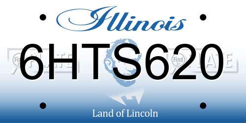 6HTS620 Illinois License Plate