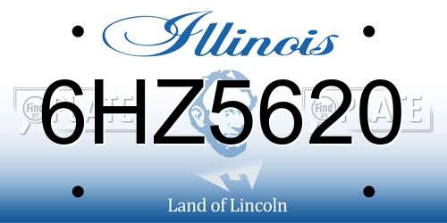 6HZ5620 Illinois License Plate