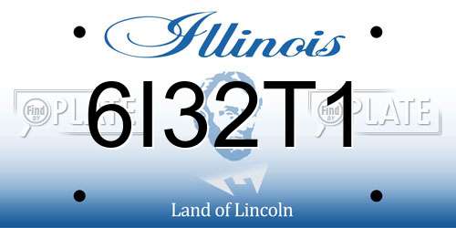 6I32T1 Illinois License Plate
