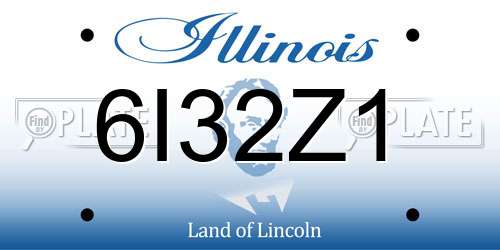 6I32Z1 Illinois License Plate