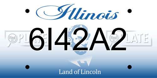 6I42A2 Illinois License Plate