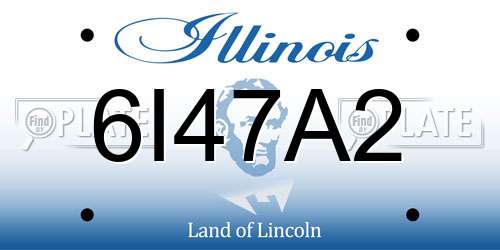 6I47A2 Illinois License Plate