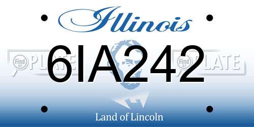 6IA242 Illinois License Plate