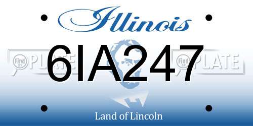 6IA247 Illinois License Plate