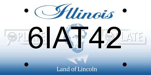 6IAT42 Illinois License Plate