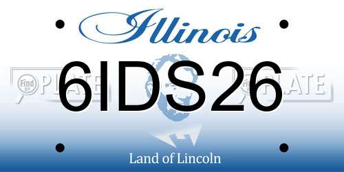 6IDS26 Illinois License Plate