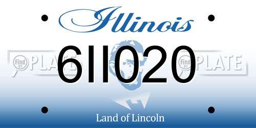 6II020 Illinois License Plate