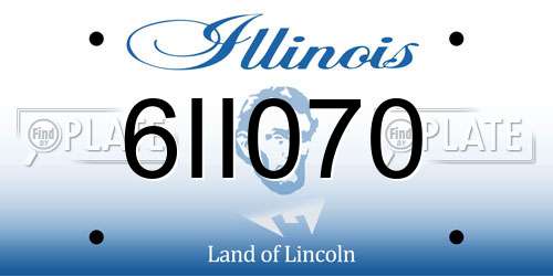 6II070 Illinois License Plate