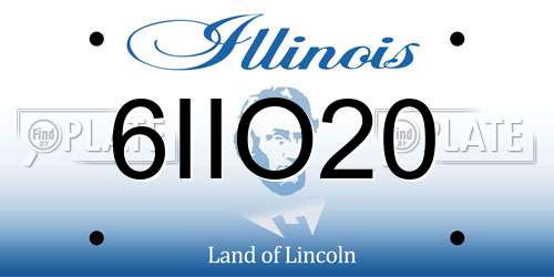 6IIO20 Illinois License Plate