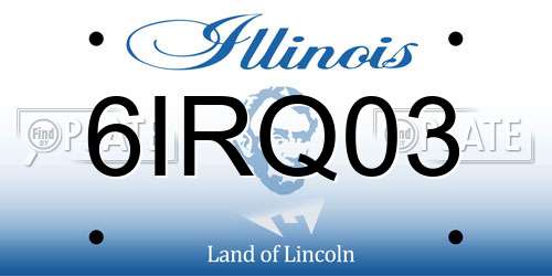 6IRQ03 Illinois License Plate