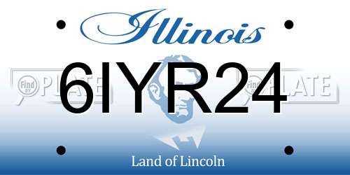 6IYR24 Illinois License Plate