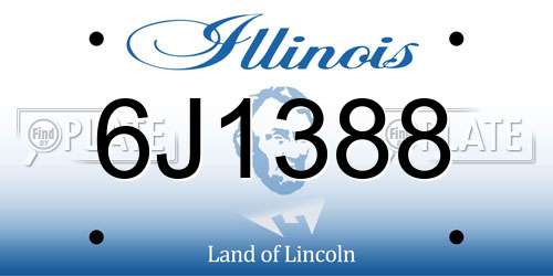 6J1388 Illinois License Plate